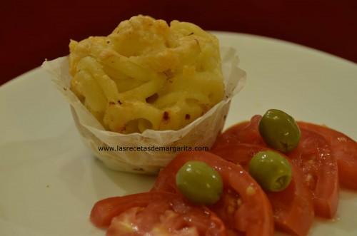 pasta y Muffin de Cappelletti con queso-Receta para niños