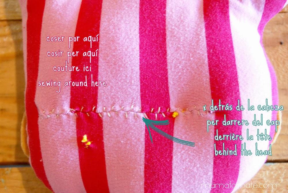 Como hacer desde cero un muñeco de trapo reciclando una camiseta de punto Como hacer desde cero un muñeco de trapo reciclando una camiseta de punto