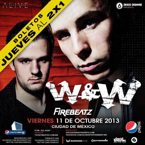 Jueves 2×1 en Ticketmaster: W&W; con FireBeatz@Pepsi Center WTC wyw (1)