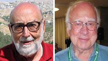 Los Premios Nobel en Ciencias 2013 F. Englert y P. Higgs (créditos Wikimedia Commons).