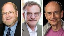 Los Premios Nobel en Ciencias 2013 De Izquierda a derecha: James E. Rothman's, Randy W. Schekman y Thomas C. Südhof . Créditos: Nobel Media.