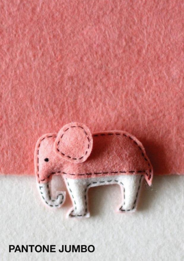 ‘Pantone Animals’ con fieltro de colores Pantone Animals con fieltro de colores