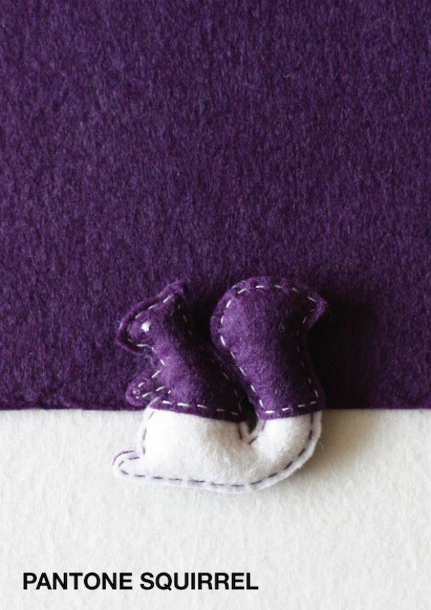 ‘Pantone Animals’ con fieltro de colores Pantone Animals con fieltro de colores
