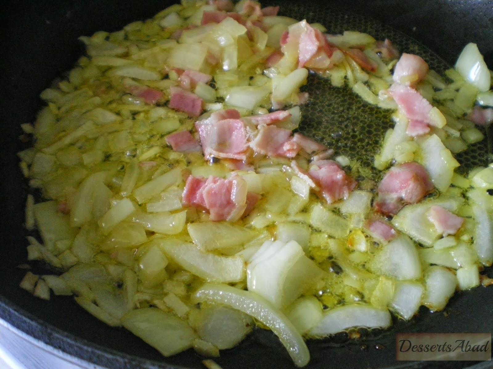 Macarrones con jamón y chorizo Macarrones con jamón y chorizo