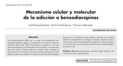 Mecanismo celular y molecular de la adicción a benzodiacepinas - Rosas-Gutiérrez y col.