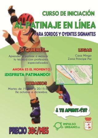 Curso de Iniciación al Patinaje en Línea para Sordos y Oyentes signantes clases patinaje para sordos