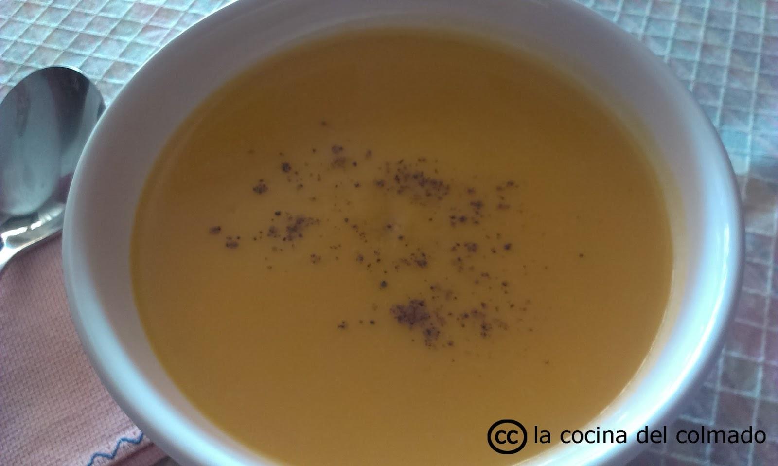 Crema de calabaza y coco