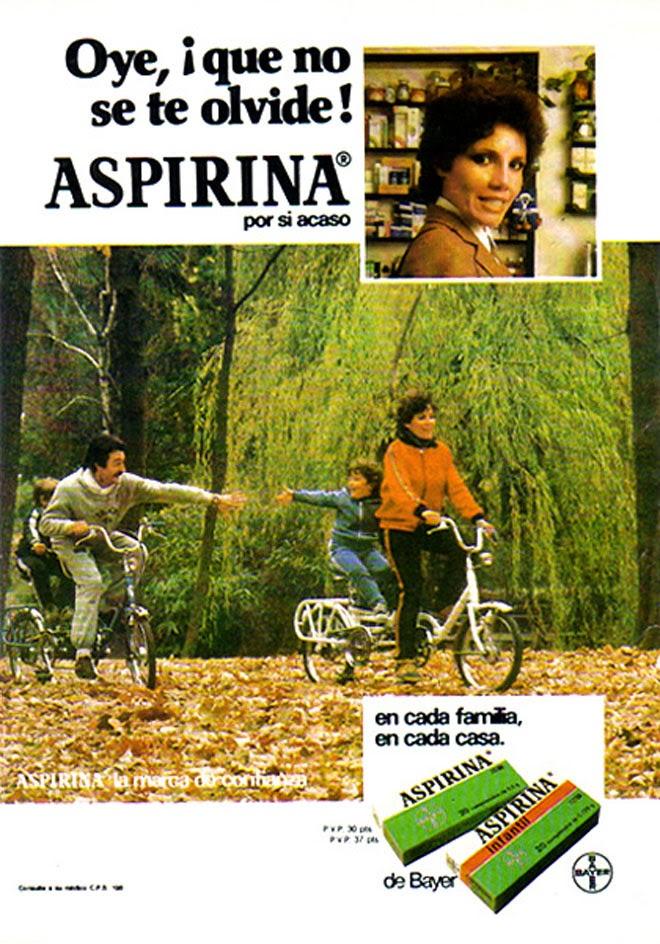 Aspirina Bayer Publicidad de los años 80 Aspirina Bayer Publicidad de los años 80