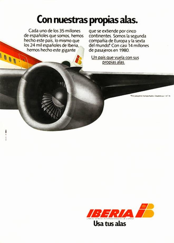 Iberia Publicidad de los años 80 Iberia Publicidad de los años 80