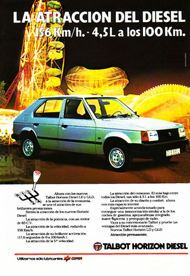 Talbot Horizon Publicidad de los años 80 Talbot Horizon Publicidad de los años 80
