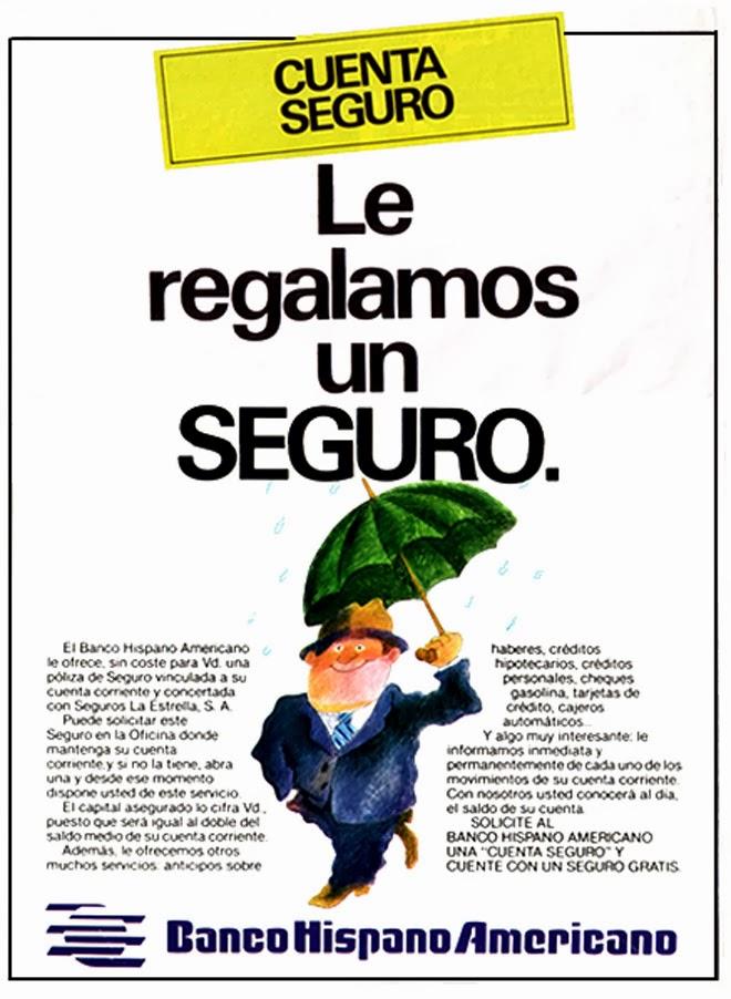 Banco Hispano Publicidad de los años 80 Banco Hispano Publicidad de los años 80