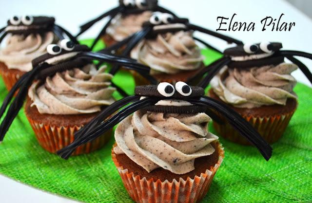 Cupcakes-Araña para Halloween (o Cupcakes de Oreo para cualquier día del año)