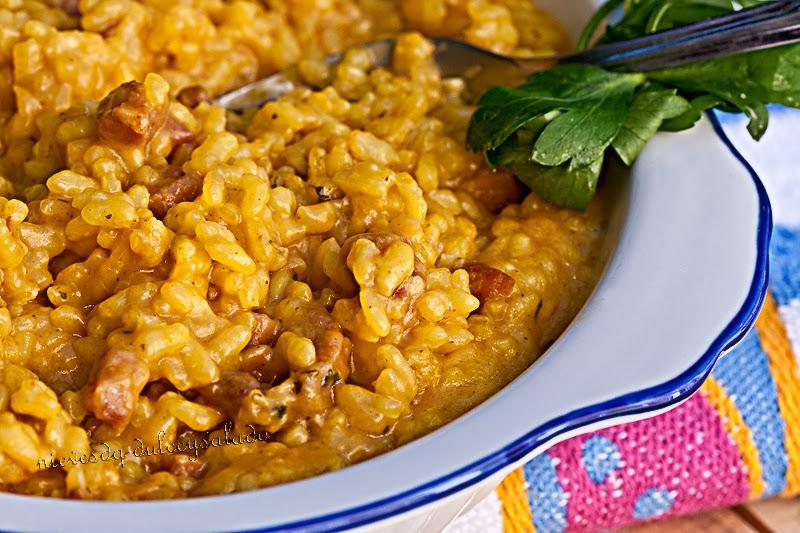 ARROZ CON CALABAZA Y JAMON SERRANO ARROZ CON CALABAZA Y JAMON SERRANO