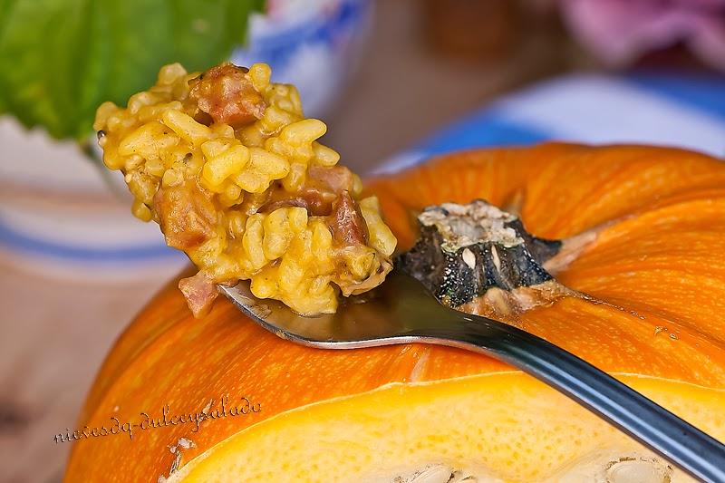ARROZ CON CALABAZA Y JAMON SERRANO ARROZ CON CALABAZA Y JAMON SERRANO