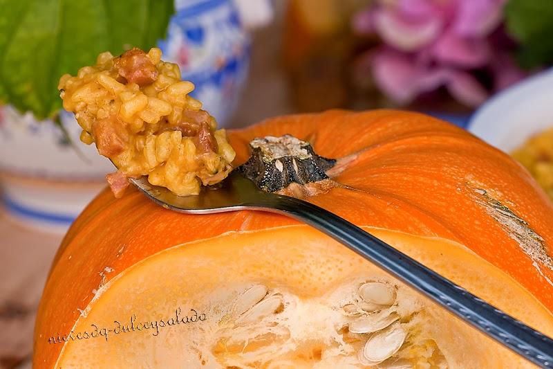 ARROZ CON CALABAZA Y JAMON SERRANO ARROZ CON CALABAZA Y JAMON SERRANO