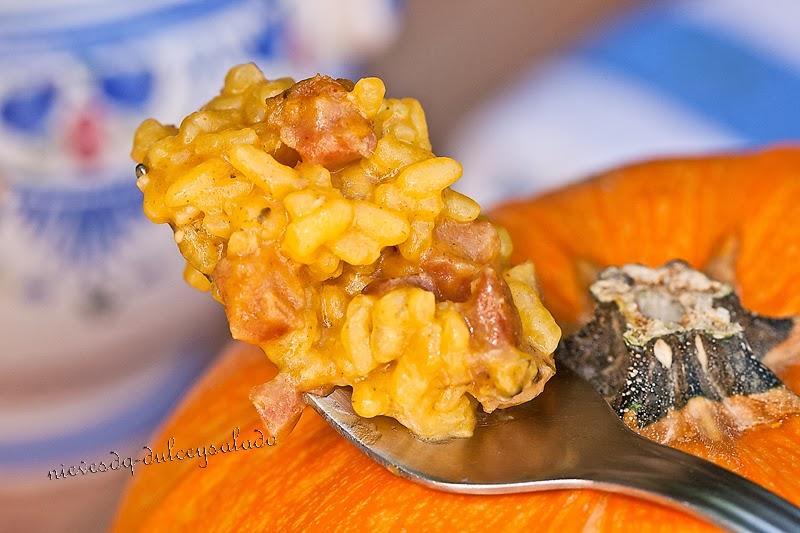 ARROZ CON CALABAZA Y JAMON SERRANO ARROZ CON CALABAZA Y JAMON SERRANO