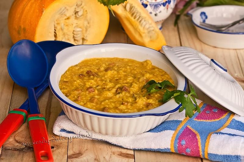 ARROZ CON CALABAZA Y JAMON SERRANO ARROZ CON CALABAZA Y JAMON SERRANO