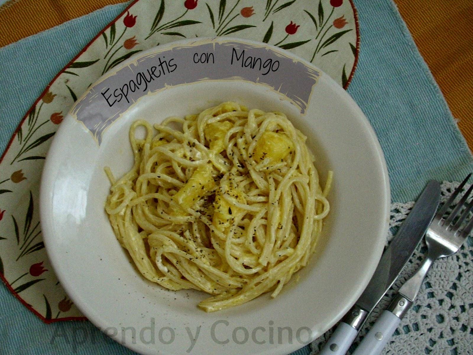 Espaguetis con Mango