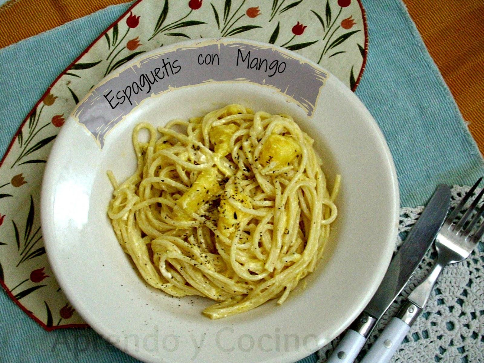 Espaguetis con Mango