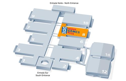 Escena retro para todos en Madrid Games Week Plano del lugar del evento