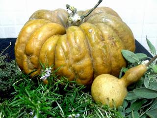 Crema de calabaza asada a la salvia. Crema de calabaza asada a la salvia.