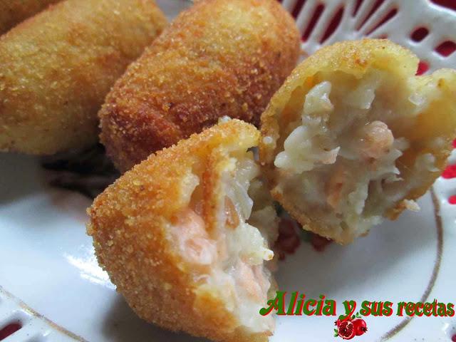 CROQUETAS DE ROSADA Y SALMÓN