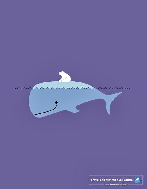 Surfrider: publicidad minimal llena de solidaridad Surfrider: publicidad minimal llena de solidaridad