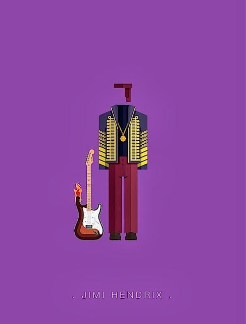 Las prendas de vestir más famosas de la música, ilustradas a lo minimal Las prendas de vestir más famosas de la música, ilustradas a lo minimal