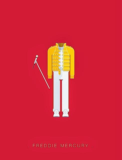 Las prendas de vestir más famosas de la música, ilustradas a lo minimal Las prendas de vestir más famosas de la música, ilustradas a lo minimal