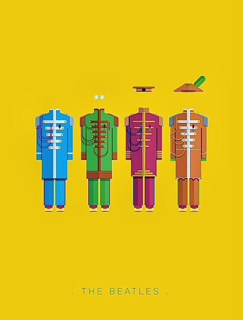 Las prendas de vestir más famosas de la música, ilustradas a lo minimal Las prendas de vestir más famosas de la música, ilustradas a lo minimal