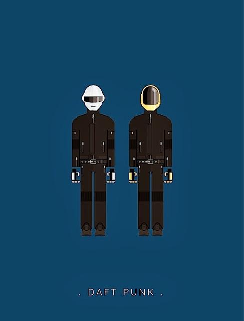 Las prendas de vestir más famosas de la música, ilustradas a lo minimal Las prendas de vestir más famosas de la música, ilustradas a lo minimal