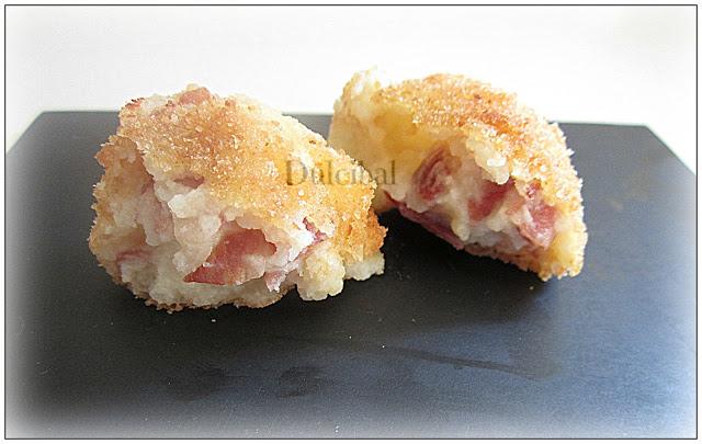 bolitas de patata y jamon iberico