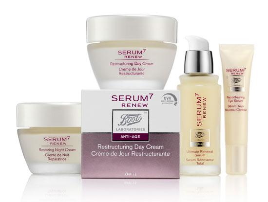 Serum7 Renew, nueva línea anti-edad para más de 50 nueva línea Serum7 Renew de Laboratorios Boots
