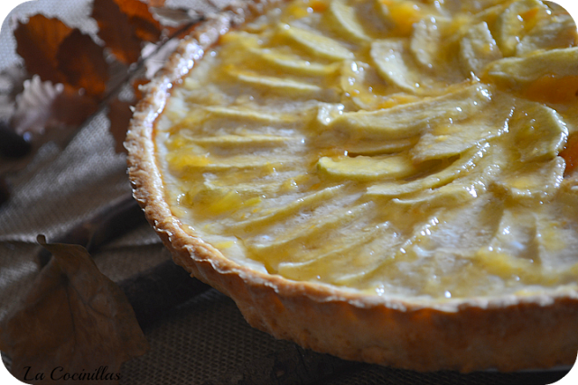 Tarta de Manzana con crema pastelera facil