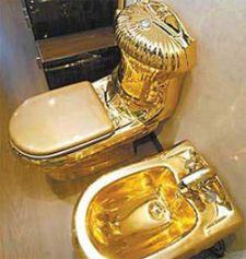 El color dorado en los baños