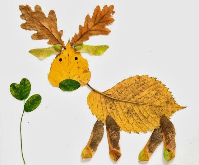 DIBUJOS CON HOJAS DIBUJOS CON HOJAS