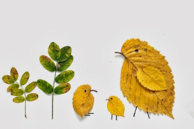 DIBUJOS CON HOJAS DIBUJOS CON HOJAS