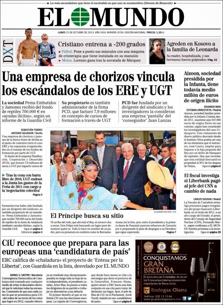 Os explico en dos portadas, en tiempo y medios distintos, como ha funcionado  Andalucía durante 30 años.
