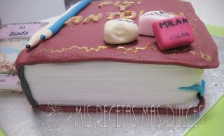 TARTA DECORADA LIBRO ANTIGUO