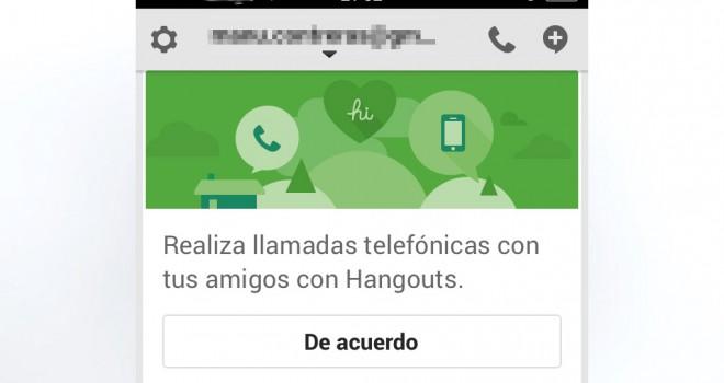 Hangouts permite hacer llamadas a teléfonos desde iOS