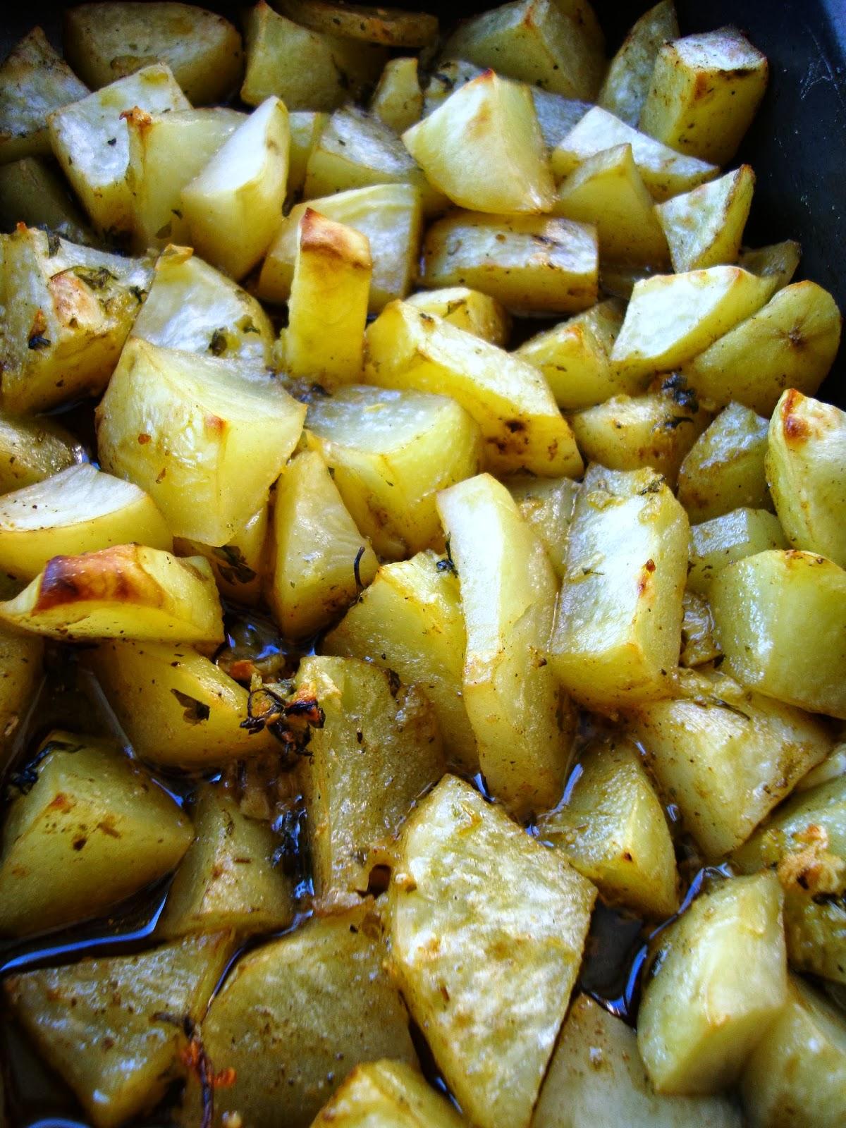 Patatas al horno con toque de limón