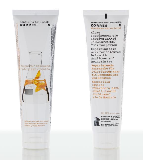 Nueva linea Capilar Korres, soluciones para Todo Tipo de Cabello Korres Mascarilla Girasol y Te