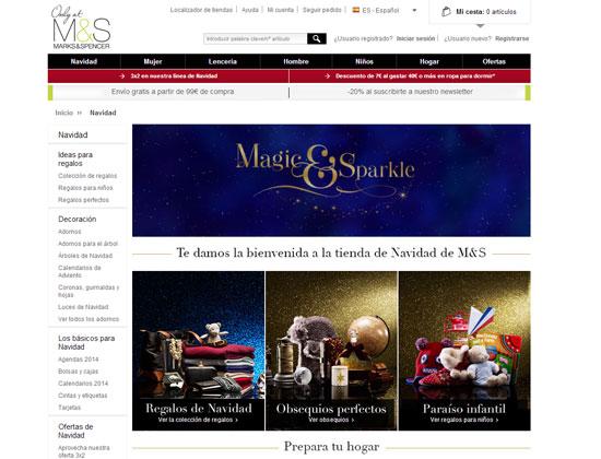 La Navidad en Marks la página de Marks&Spencer