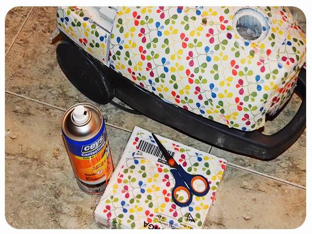 Tunear aspirador con decoupage Tunear aspirador con decoupage