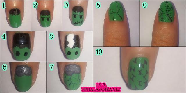 Manis de Halloween. Frankenstein Manis de Halloween. Frankenstein