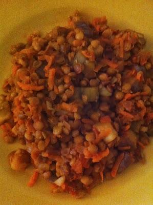 Lentejas con salsa de soja y pomelo rosa Lentejas con salsa de soja y pomelo rosa