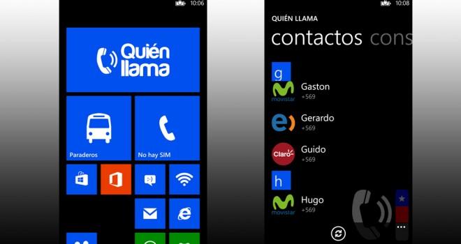 Quien Llama ahora disponible para Windows Phone 8 Quien Llama ahora disponible para Windows Phone 8
