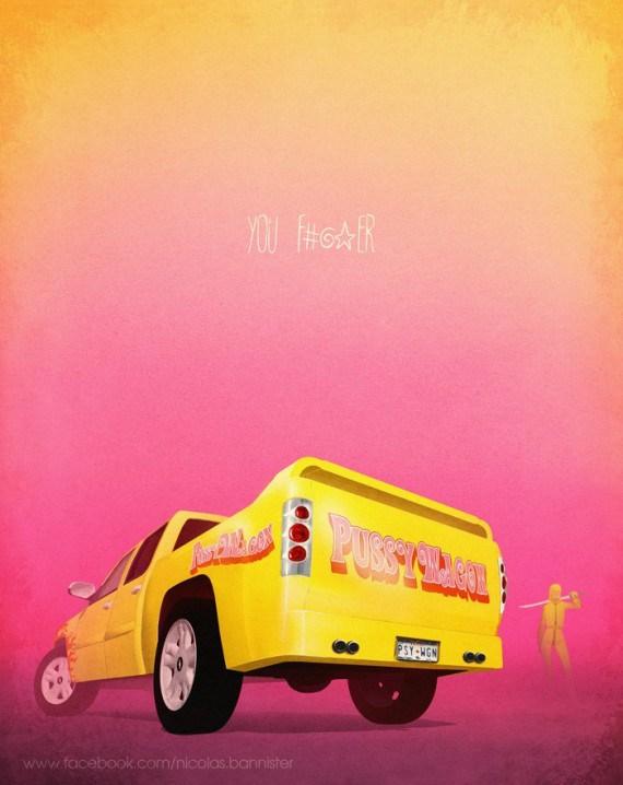 “Famous Movie Vehicles” por Nicolas Bannister famous-movie-vehicles-by-nicolas-bannister-07-570x718