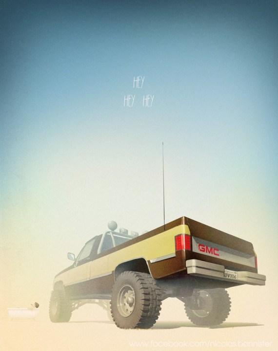 “Famous Movie Vehicles” por Nicolas Bannister famous-movie-vehicles-by-nicolas-bannister-08-570x718