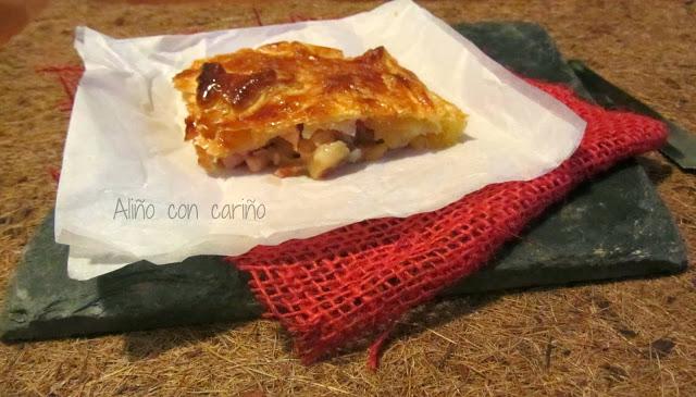 EMPANADA DE HOJALDRE CON LOMO ADOBADO Y MANZANA